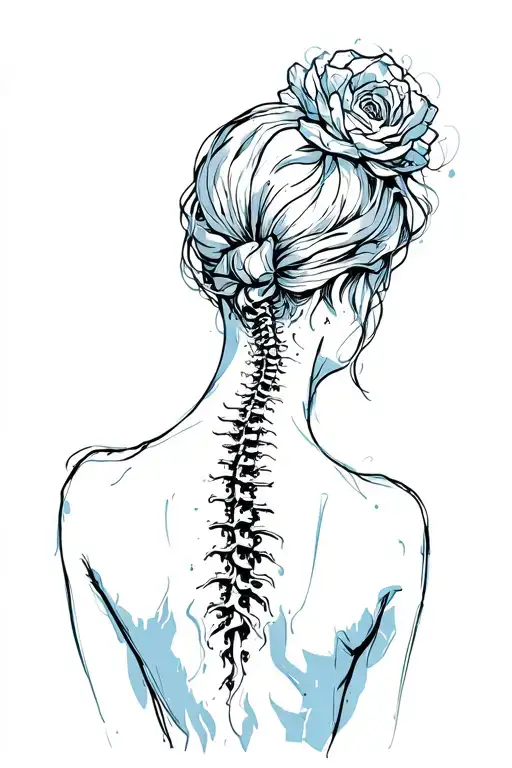 tattoo that goes around back dimples and up the spine tattoo design idea