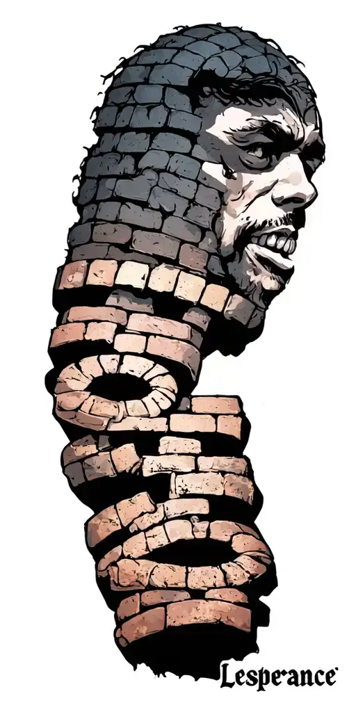 "Lesperance " wall of brick tattoo design idea