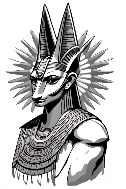 anubis,sun God Ra,king tutt tattoo design idea