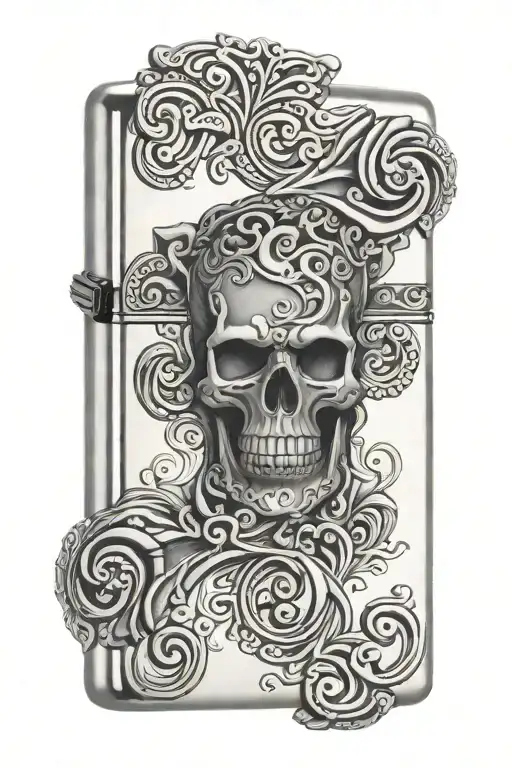 zippo lighter tattoo design idea