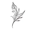 swallow and bay leaf tattoo design idea