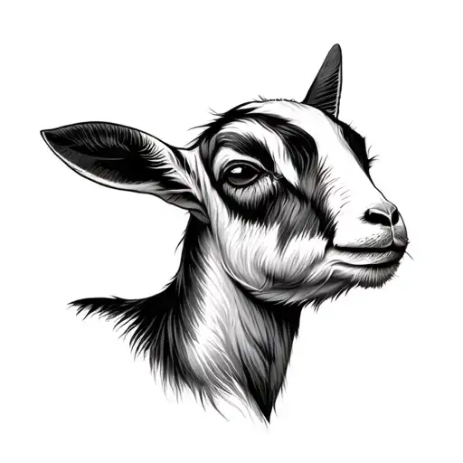 Two Headed baby Goat tattoo design idea