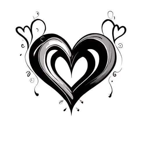 inifinity sign with hearts tattoo design idea