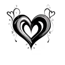 inifinity sign with hearts tattoo design idea