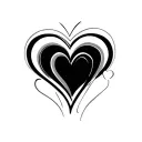 inifinity sign with hearts tattoo design idea