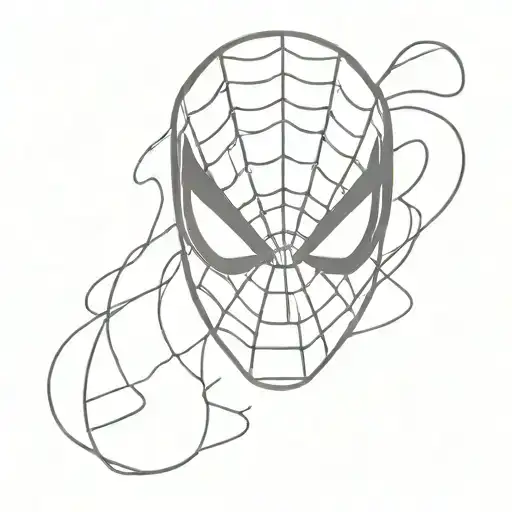 spiderman mask tattoo design idea