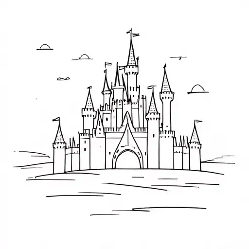 Disney castle tattoo design idea