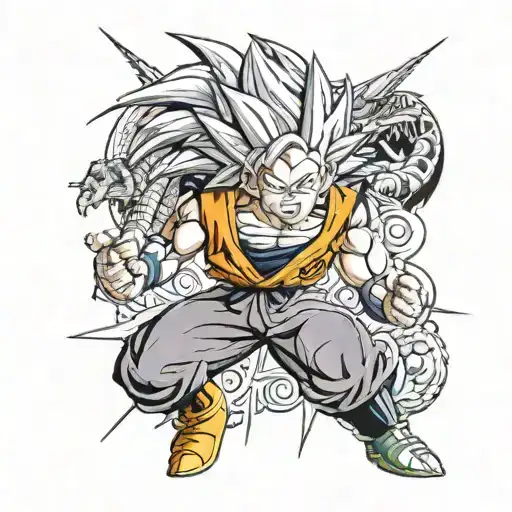 Dragon ball Z character tattoo design idea