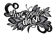"Live your dash" butterfly tattoo design idea