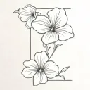 Petunia cross tattoo tattoo design idea