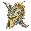 predators helmet tattoo design idea