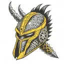 predators helmet tattoo design idea
