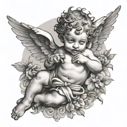Cherub tattoo design idea