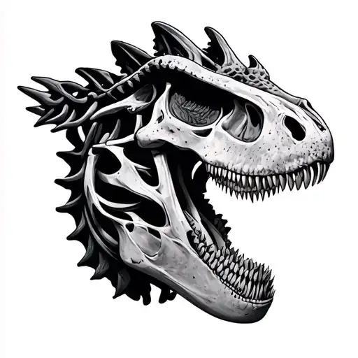 carnotaurus skeleton tattoo design idea