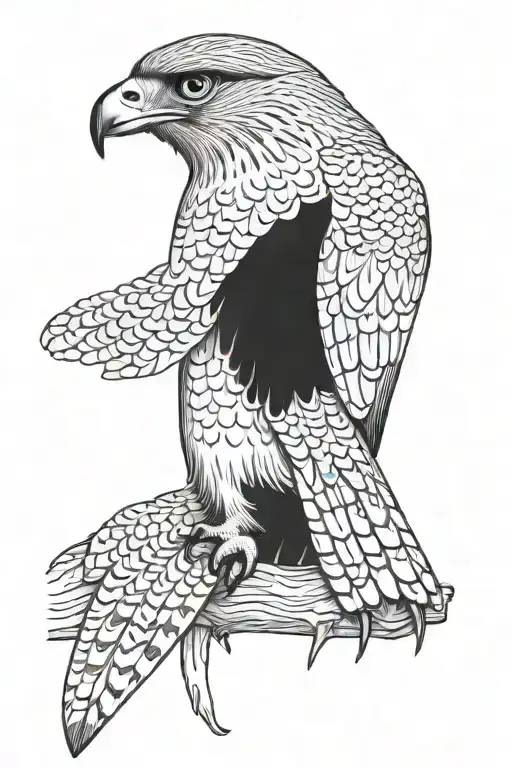 northern goshawk tattoo design idea