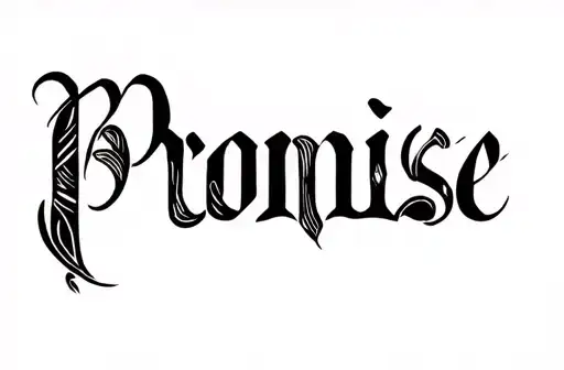 "Promise" tattoo design idea
