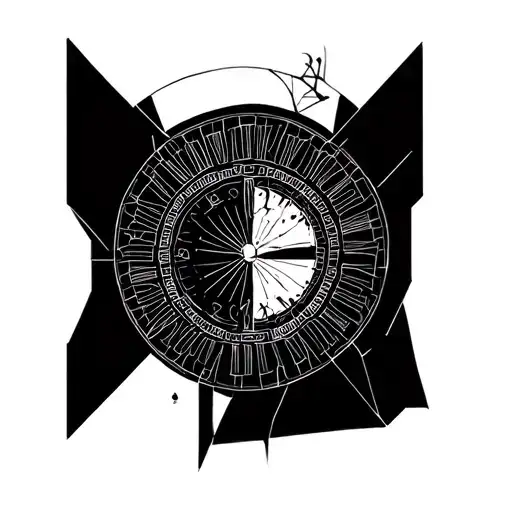 FATHER AND TIME tattoo design idea