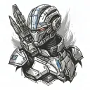Mass Effect small garrus  tattoo design idea