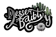 Please generate a tattoo concept, including the words "Desert Baby" in western font, Cacti, and a tumbleweed.  tattoo design idea