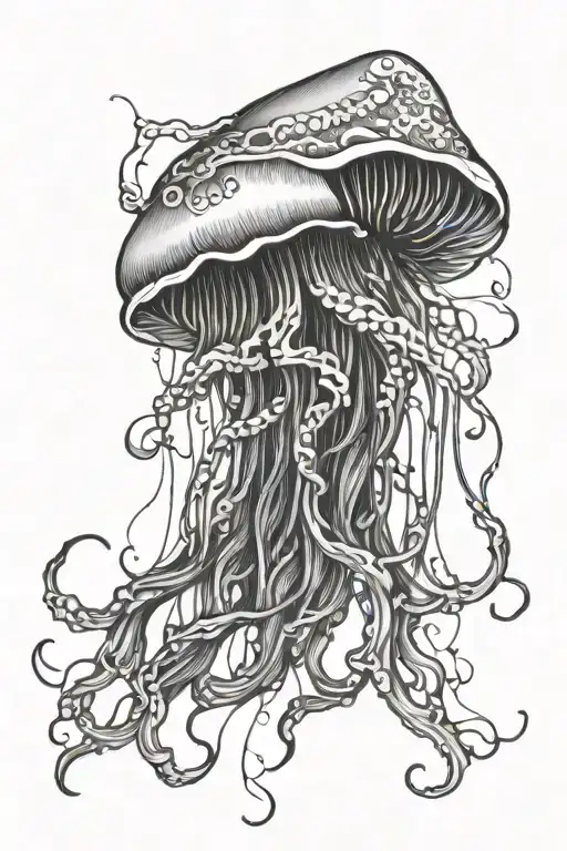 jelly fish tattoo design idea