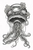 jelly fish tattoo design idea