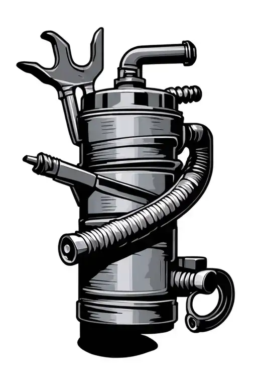 Hvac tools tattoo design idea