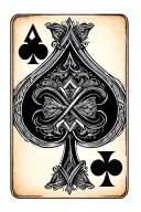 ace of spades card tattoo design idea