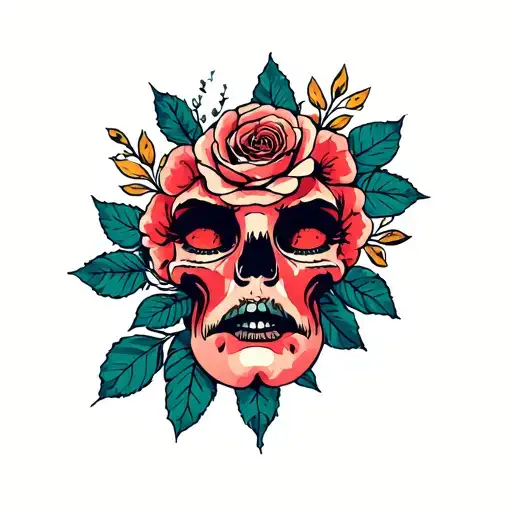 happiness, sadness, uncertainty, loneliness tattoo design idea