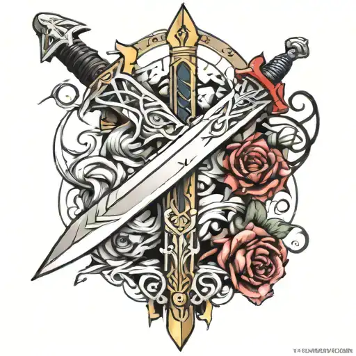 final fantasy 7 buster sword tattoo tattoo design idea
