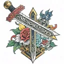 final fantasy 7 buster sword tattoo tattoo design idea