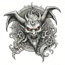 666 satan tattoo design idea