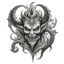 666 satan tattoo design idea