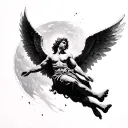 falling angel falling Icarus tattoo design idea