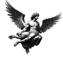 falling angel falling Icarus tattoo design idea