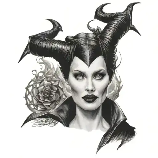 maleficent tattoo design idea