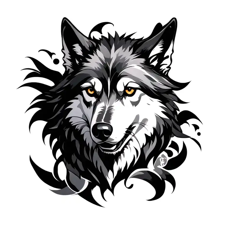 sigma and wolf tattoo design idea