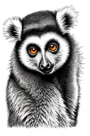 lemur tattoo design idea