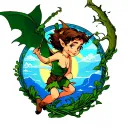 Neverland Peter Pan inspired tattoo design idea