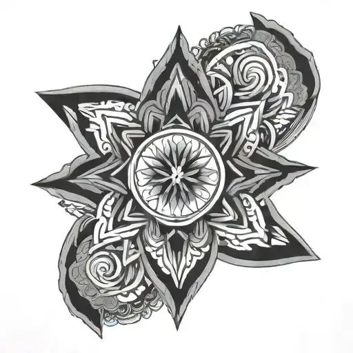 geometric mandala tattoo design idea