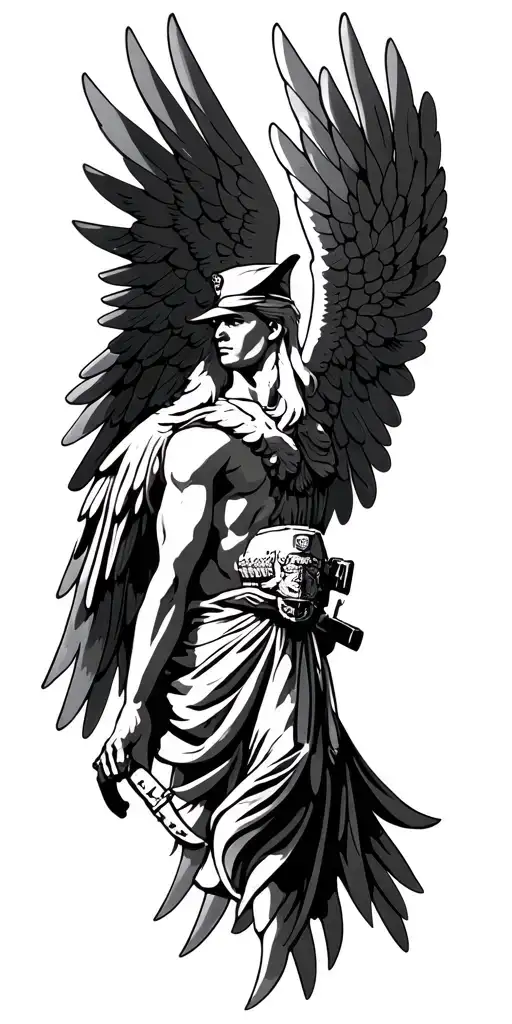U.S. Air Force with law enforcement st michael the archangel tattoo design idea