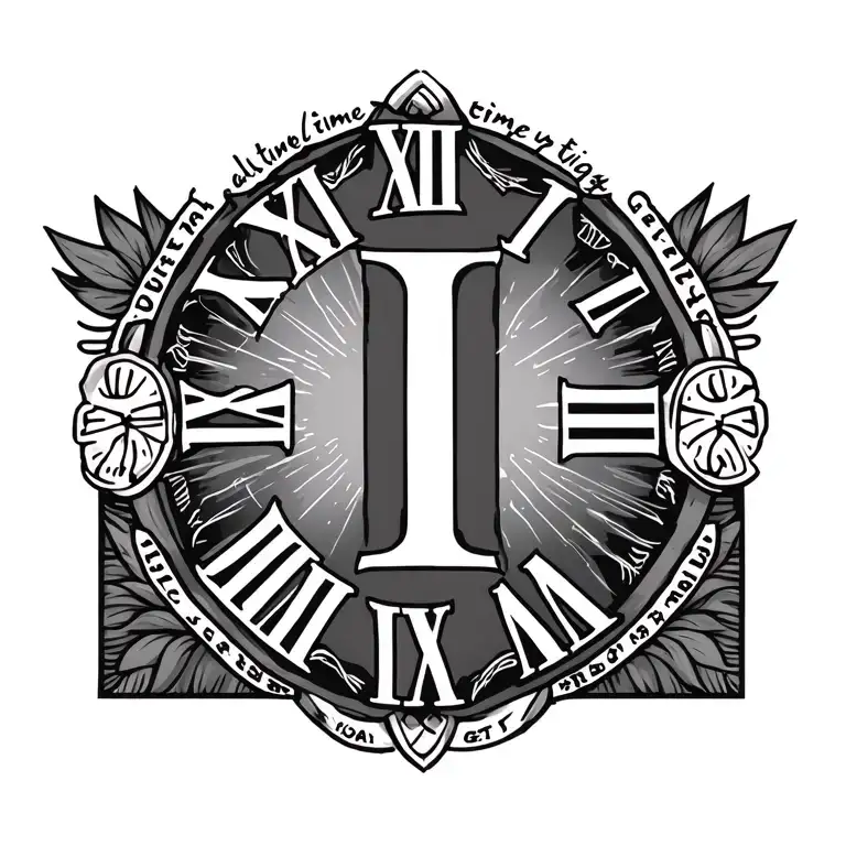 a minimalist tattoo that consist of symbol with roman numeral of "fall seven time, get up eight" tattoo design idea