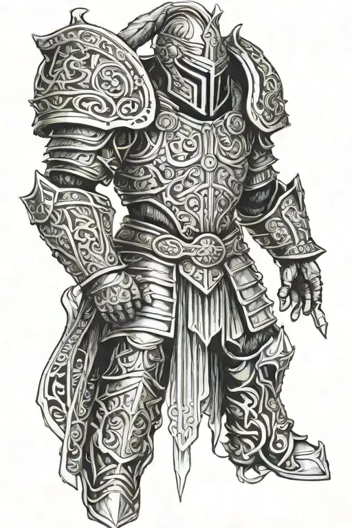 armor of god tattoo design idea