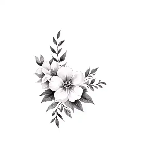 Coverup Floral tattoo design idea