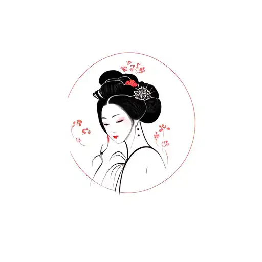 geisha scent tattoo design idea