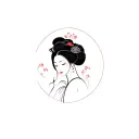 geisha scent tattoo design idea