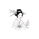 geisha scent tattoo design idea