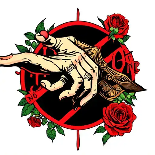 trust no one hand tattoo tattoo design idea