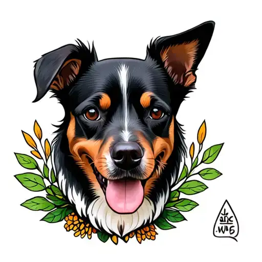 dog breed tattoo design idea