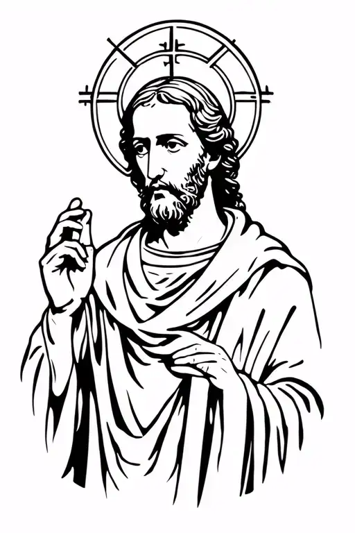 Saint Peter tattoo design idea
