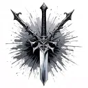 gothic sword tattoo design idea